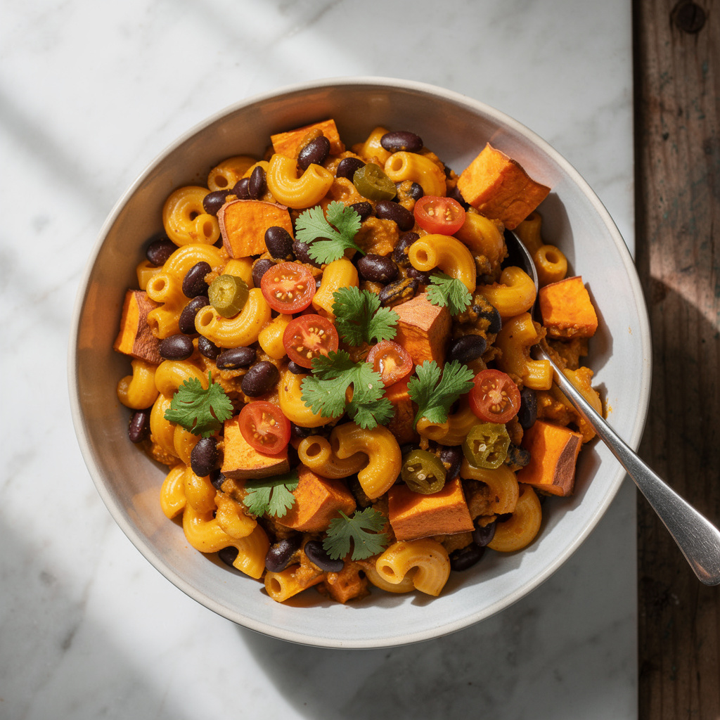 Southwest Sweet Potato Mac & Cheese