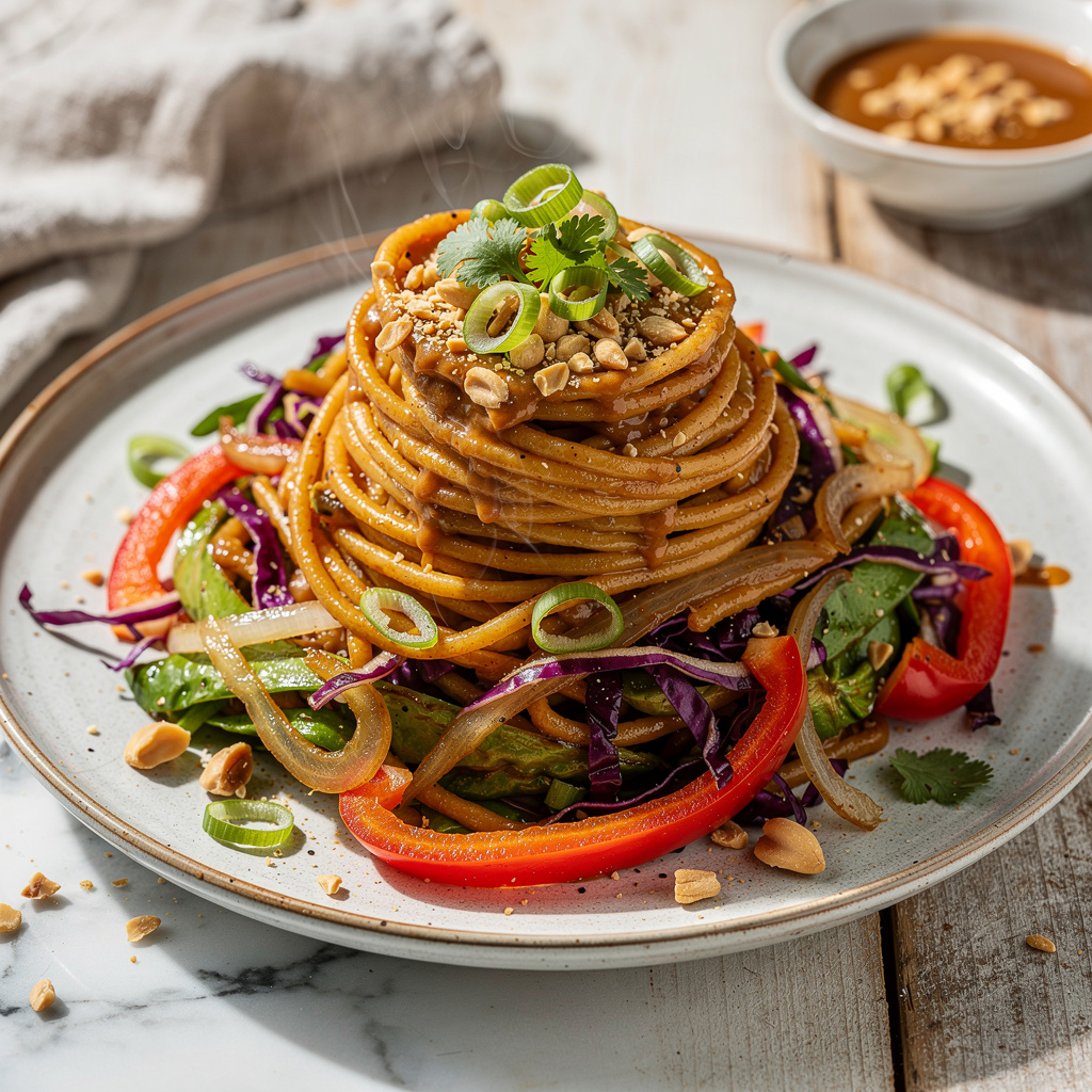 Peanut Noodles with Extra Veggies