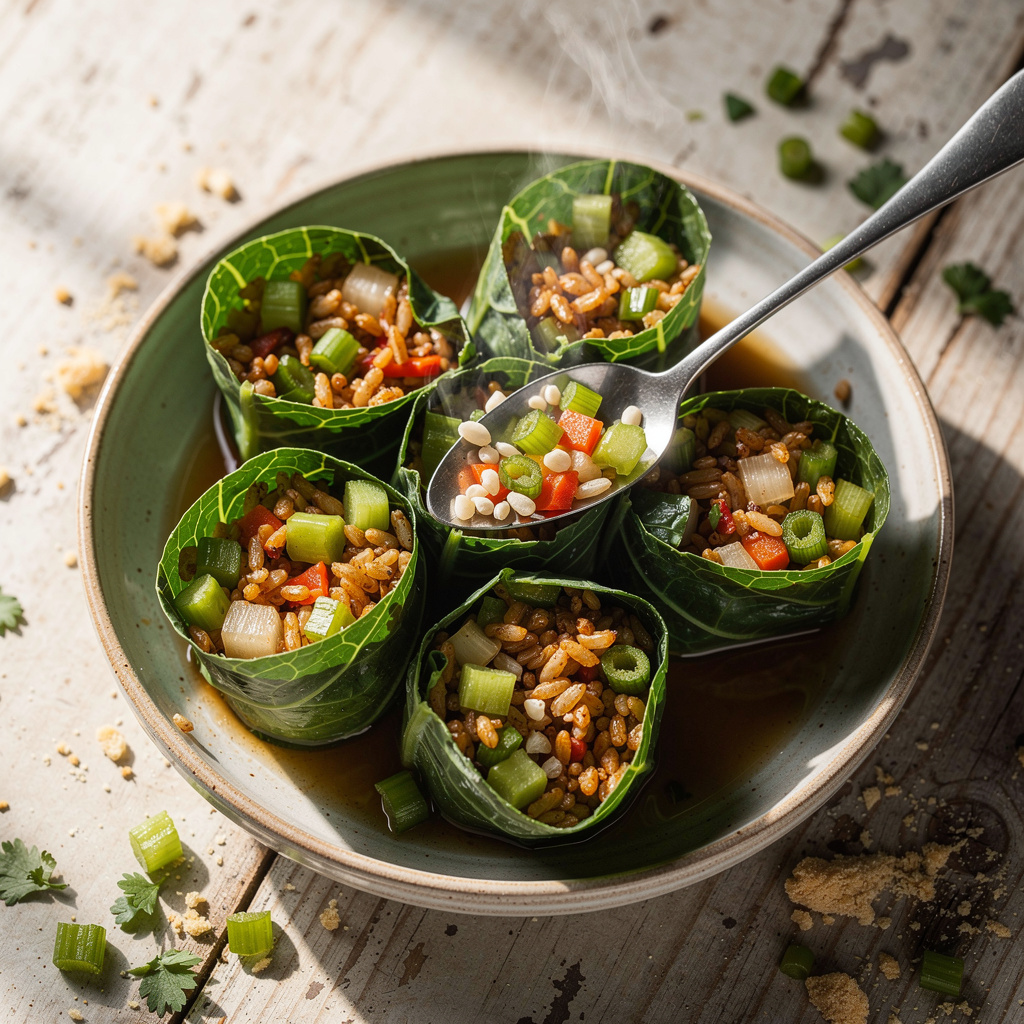 Jambalaya-Style Collard Wraps
