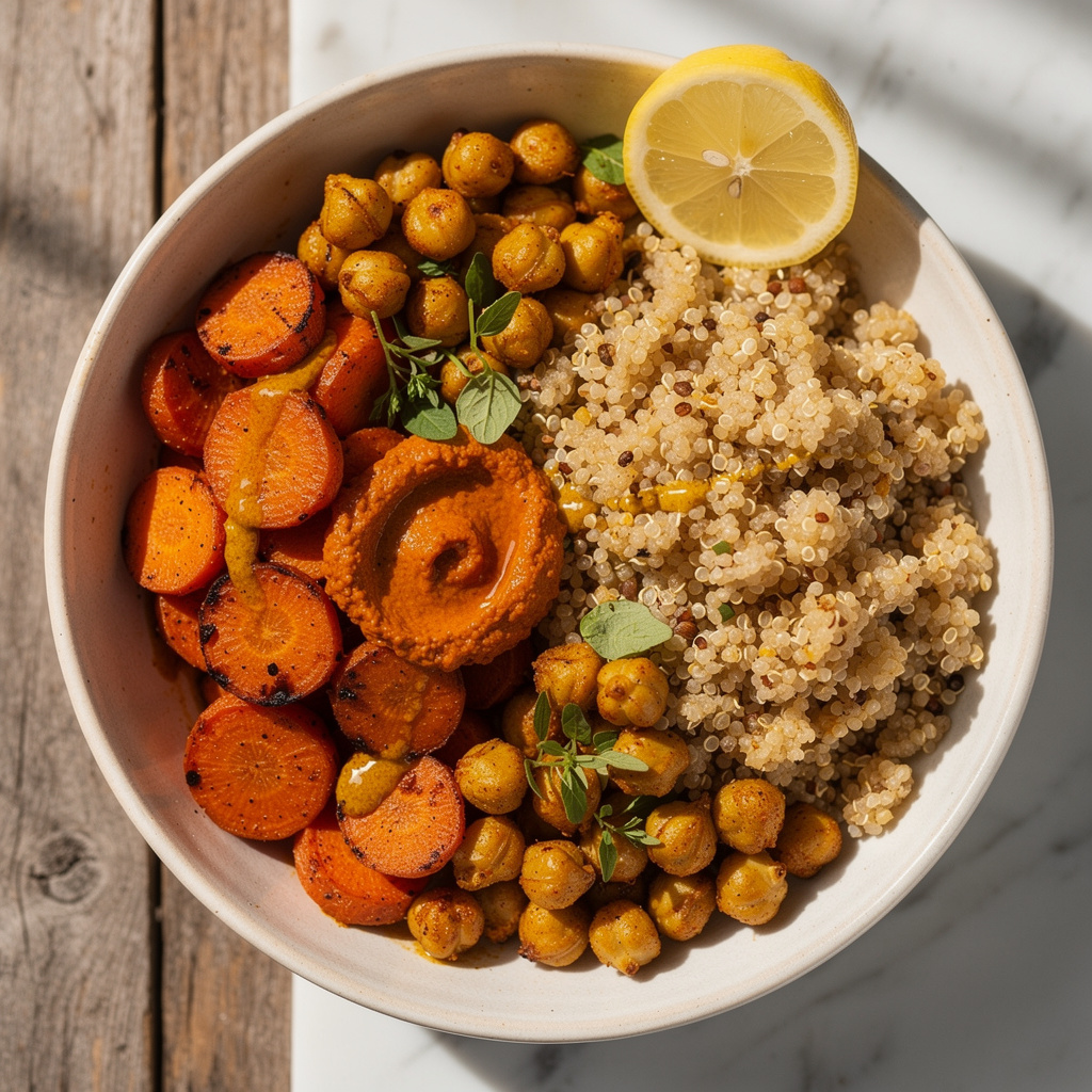Harissa Carrot & Chickpea Grain Bowl