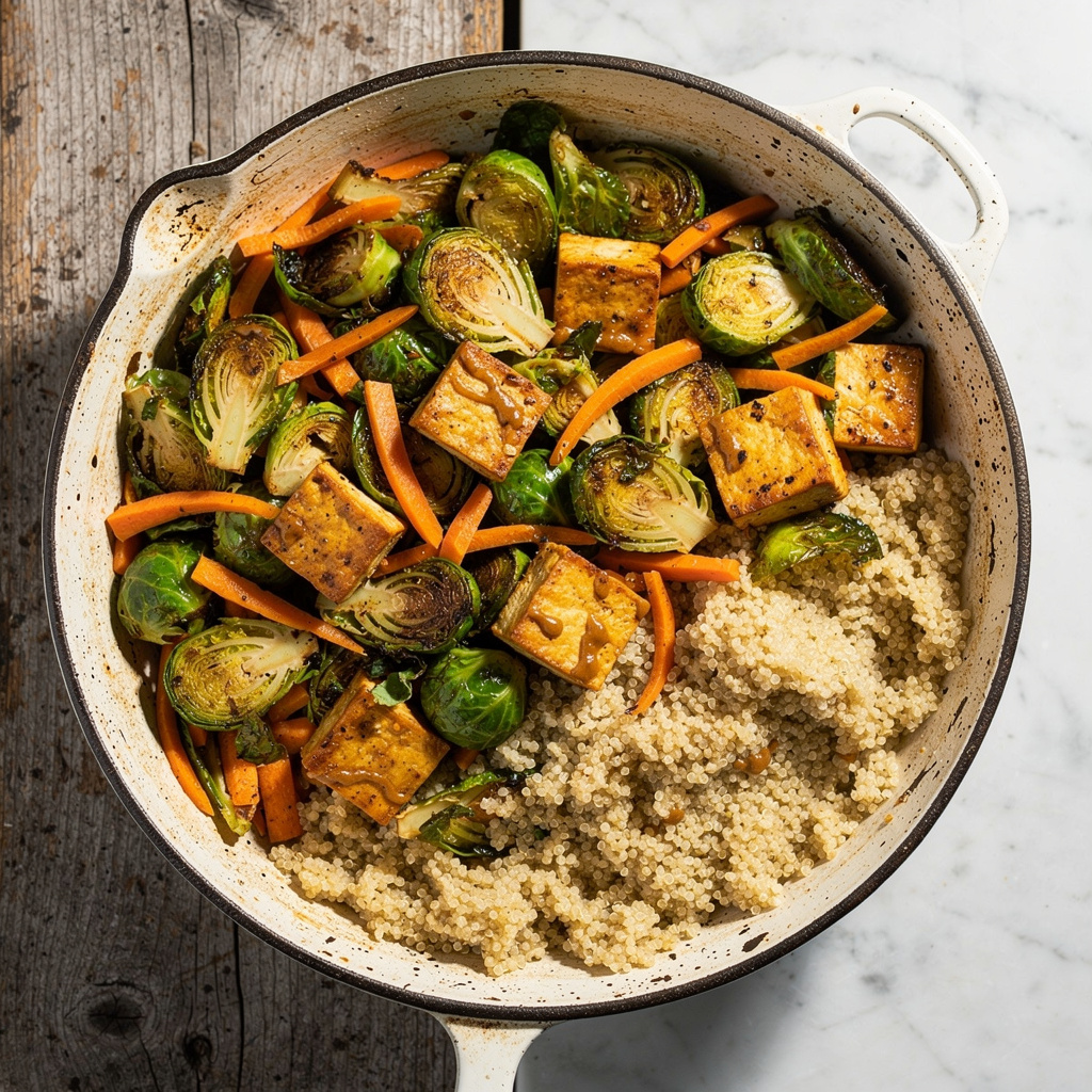 Roasted Maple-Mustard Tofu Sheet Pan