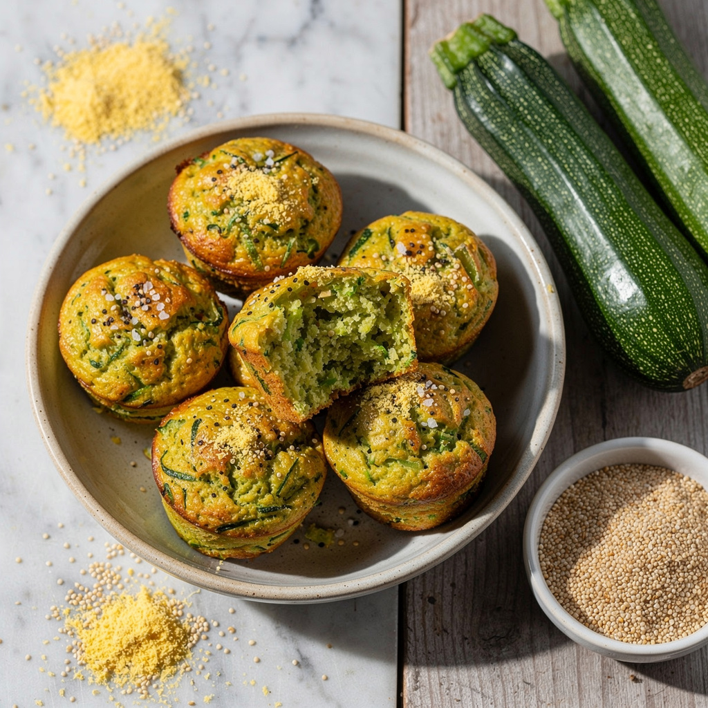 Vegan Quinoa Zucchini Frittata Muffins