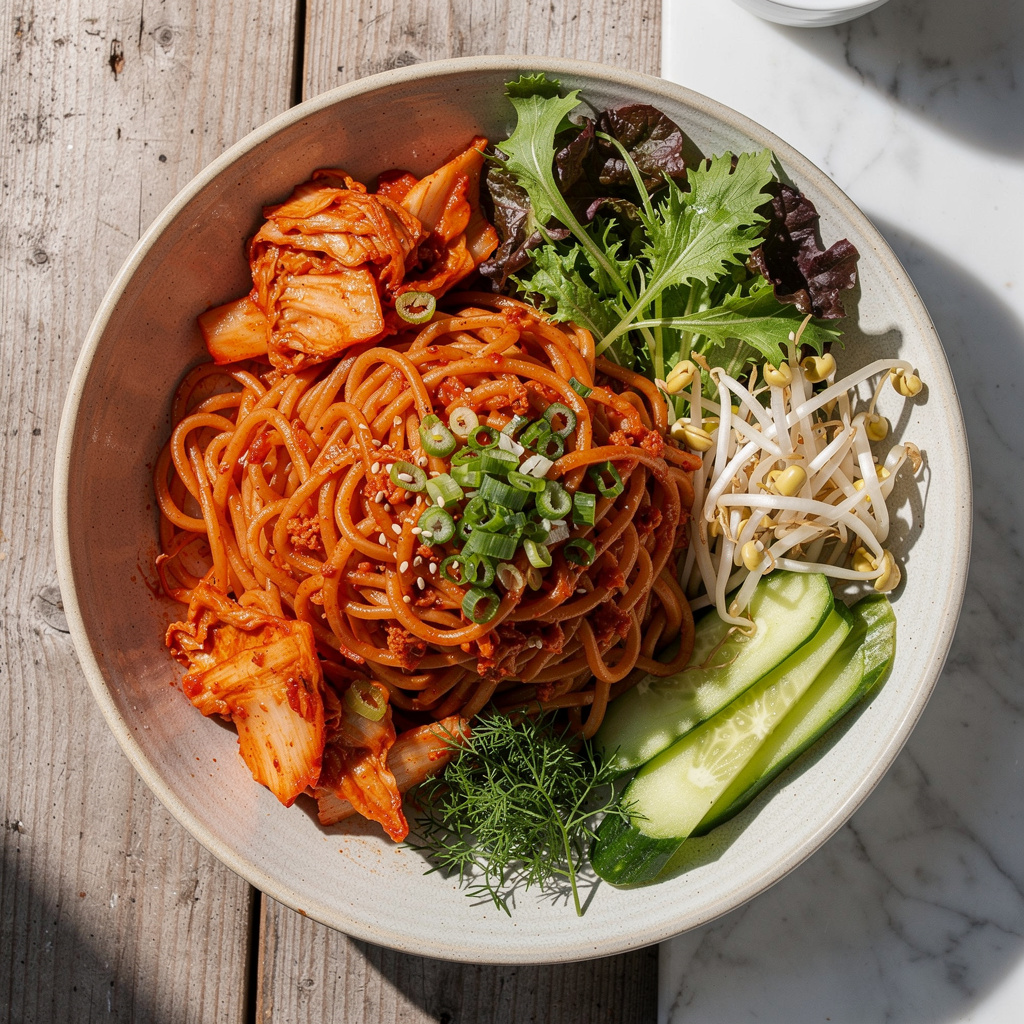 Kimchi Noodle Salad