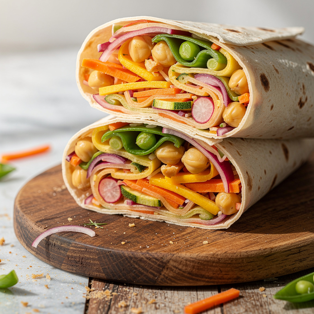 Rainbow Veggie Slaw Wrap