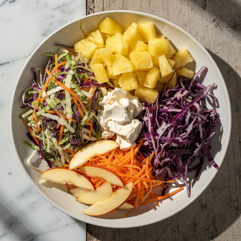 Vegan Pineapple Coleslaw