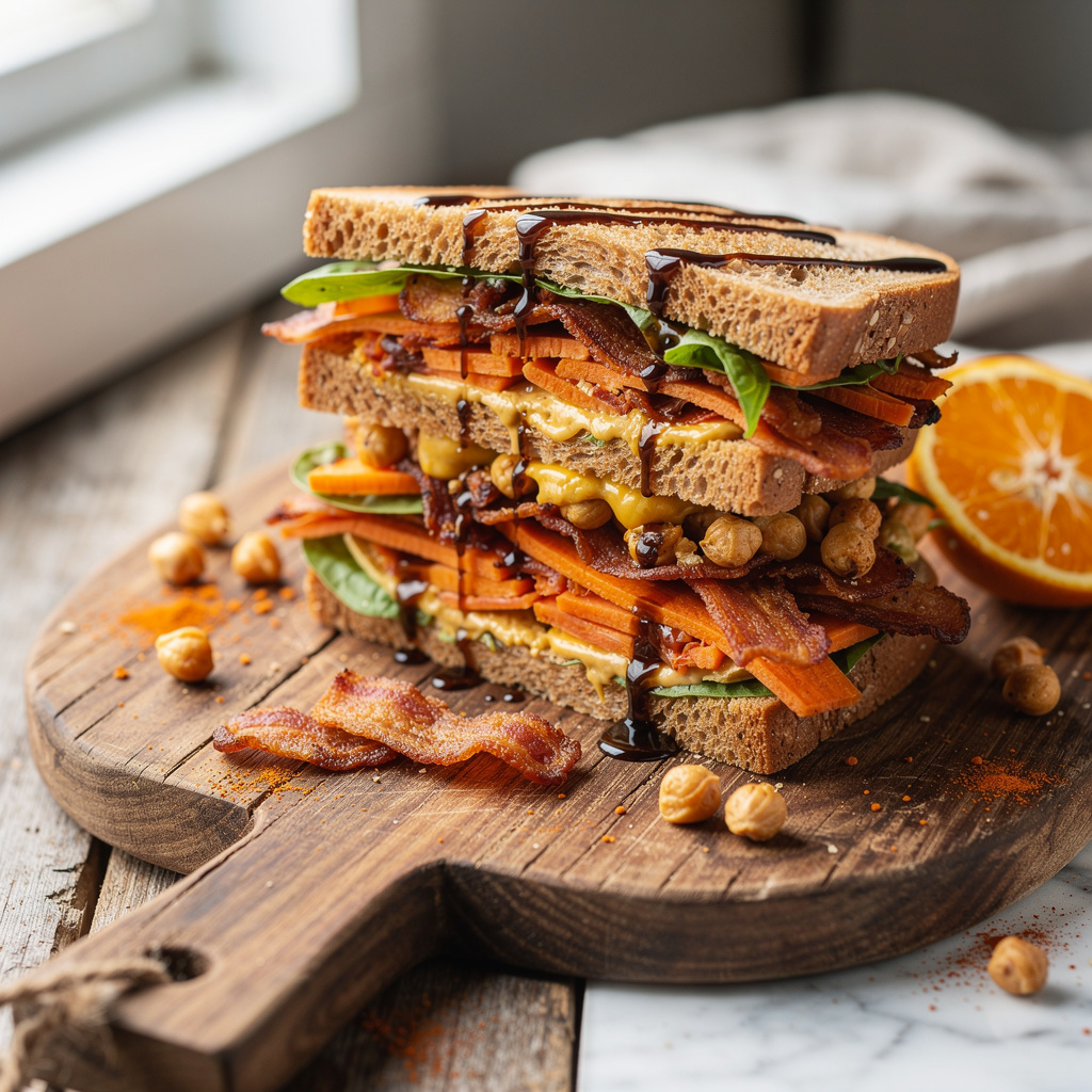 Vegan BLTA with Carrot Bacon