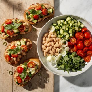 Cherry Tomato Bruschetta Tartines