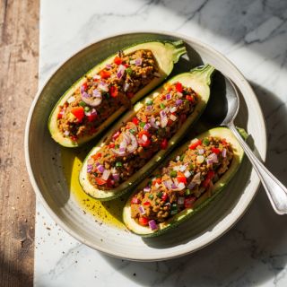Vegetarian Stuffed Zucchini