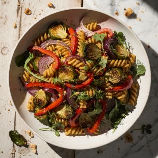 Roasted Vegetable Pasta Salad (Vegan!)