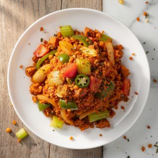 Healthy Creole-Style Cauliflower Rice Jambalaya