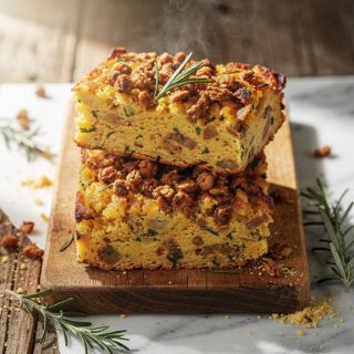 Vegan Hash Brown Casserole with Tempeh Crumbles