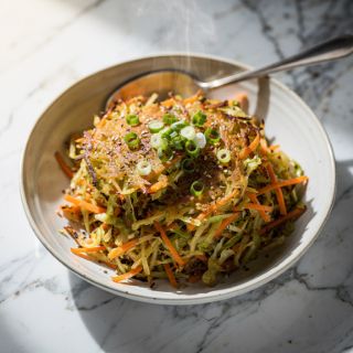 Cabbage & Carrot Hashbrowns with Asian Flare