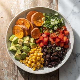 Sweet Potato Crostini with Avocado Salsa