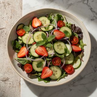 10-Minute Strawberry Cucumber Salad