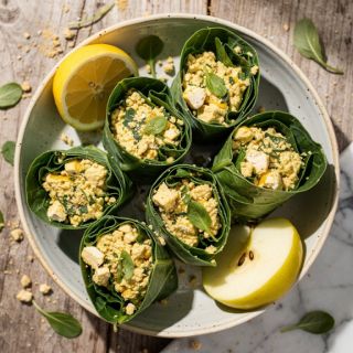Dom Thompson's Vegan Egg Salad Collard Wraps